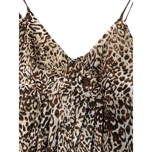 Daytrip Women's Sundress Medium Leopard Print Adjustable Straps Summer - Picture 8 of 11